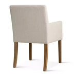 6er-Set gepolsterte Esszimmerstühle mit Armlehnen, moderne Leinen-Sessel mit Holzbeinen, Akzentstühle für Esszimmer und Wohnzimmer – Panipeachy
