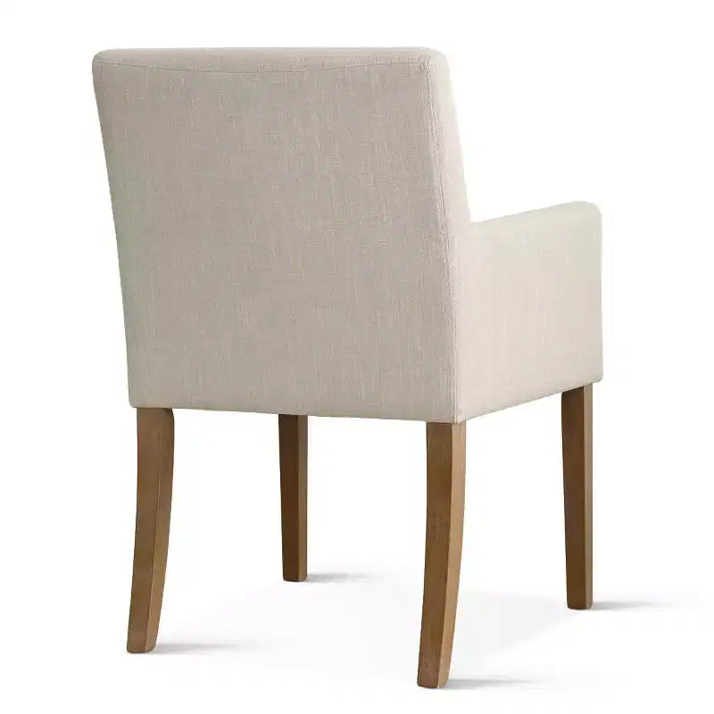 6er-Set gepolsterte Esszimmerstühle mit Armlehnen, moderne Leinen-Sessel mit Holzbeinen, Akzentstühle für Esszimmer und Wohnzimmer – Panipeachy