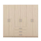 Armario de madera de 6 puertas con cajones para dormitorio