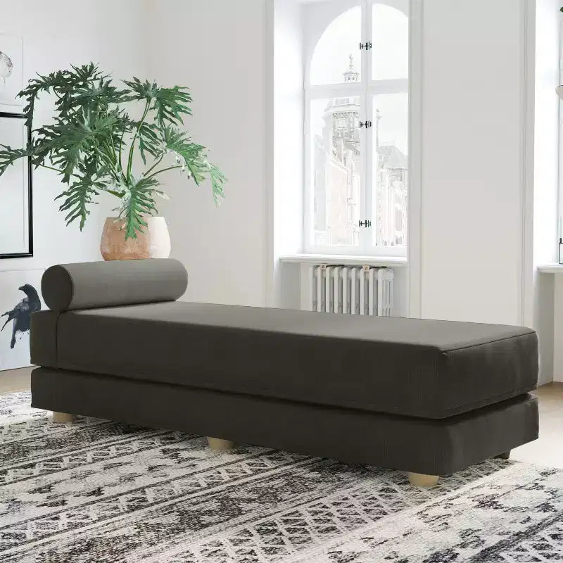Päivävuode / ulosvedettävä queen-size-vuodesohva – mikrosametti