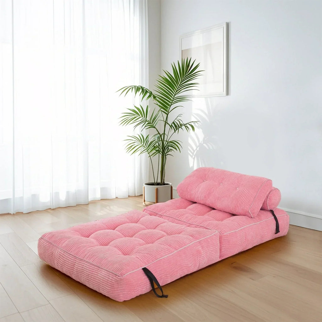 8 Cord-Sofa zum Zusammenklappen, Schlafsofa, Einzel