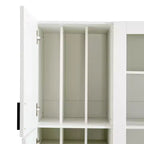 Dispensa da cucina indipendente Whisen alta 71', grande mobile contenitore per sala da pranzo con credenza e buffet a 6 ante, ripiani regolabili