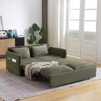 Divano letto in velluto a coste convertibile 3-in-1 da 64,5 con letto estraibile
