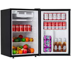 Mini-koelkast van 4,5 cu ft met vriesvak, compacte koelkast met omkeerbare deur, verstelbare thermostaat, energiezuinig, kleine koelkast