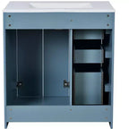 Meuble-lavabo de salle de bains de 30 po à lavabo simple, avec armoire et 3 tiroirs – noir / bleu / vert / indigo / blanc