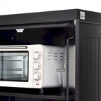 Dispensa da cucina da 72 pollici, mobile tradizionale indipendente con 4 ante e 3 ripiani regolabili, ampio cassetto centrale