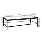 Mesa de centro Alexis de metal y vidrio