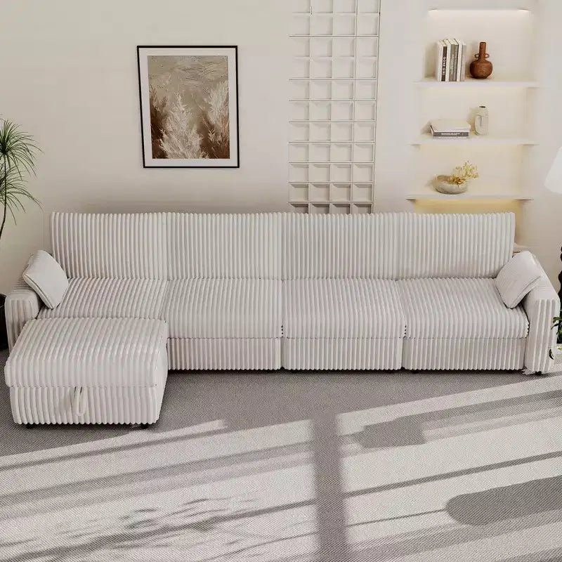 Modulares Cord-Sofaelement von Dyonery mit abnehmbaren, waschbaren Bezügen