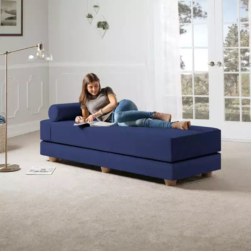Päivävuode / ulosvedettävä queen-size-vuodesohva – mikrosametti
