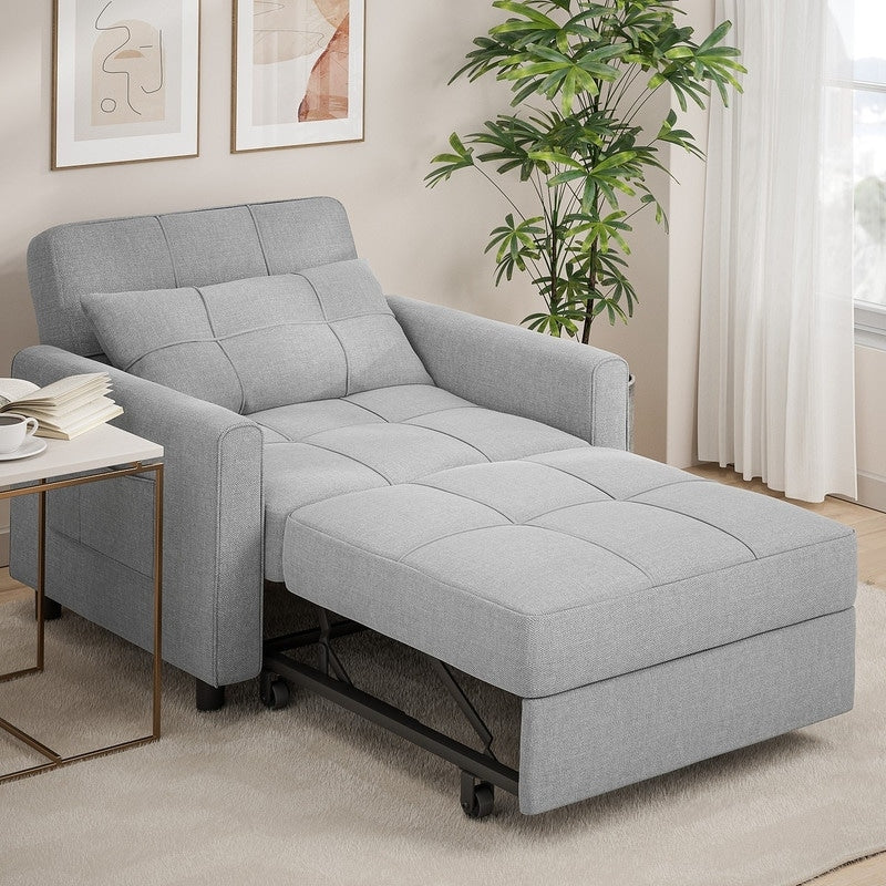 Polohovatelná rozkládací pohovka 3 v 1, rozkládací křeslo-pohovka, skládací postel do obývacího pokoje