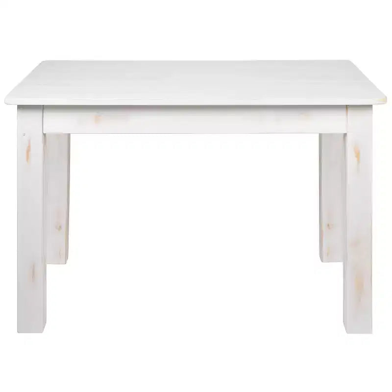 Mesa de comedor rústica Flash Furniture de pino macizo, rectangular, de 46 x 30