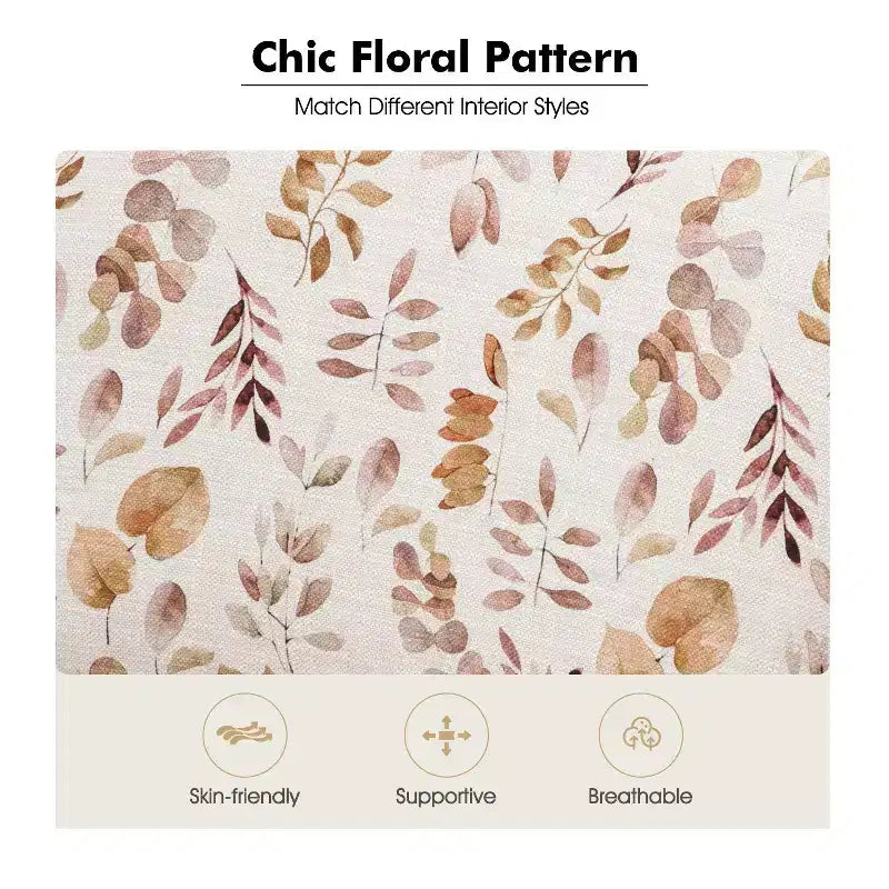 Araceli traditionele houten bloemenfauteuil met bekleding, hoge rugleuning en sierspijkerrand| ART OF LIVING DESIGNS