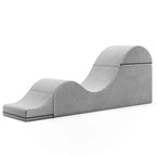 Chaise longue convertibile Avana Kami / poltrona per yoga e massaggi - pouf 2-in-1 con poltrona lounge da yoga ripiegabile estraibile nascosta, microvelluto - N/A