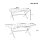 7-teiliges ausziehbares Esszimmer-Set mit ausziehbarem Tisch und 6 Armlehnstühlen