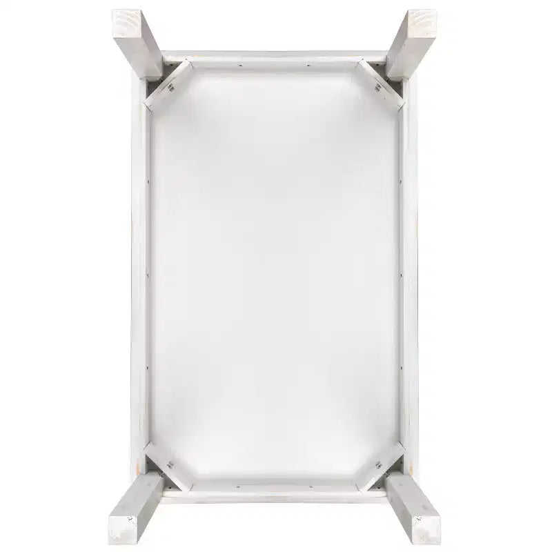Mesa de comedor rústica Flash Furniture de pino macizo, rectangular, de 46 x 30