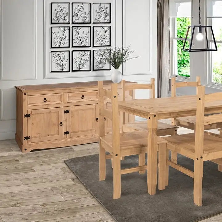 65 Zoll Holz-Buffet-Sideboard im Landhausstil – Corona-Kollektion