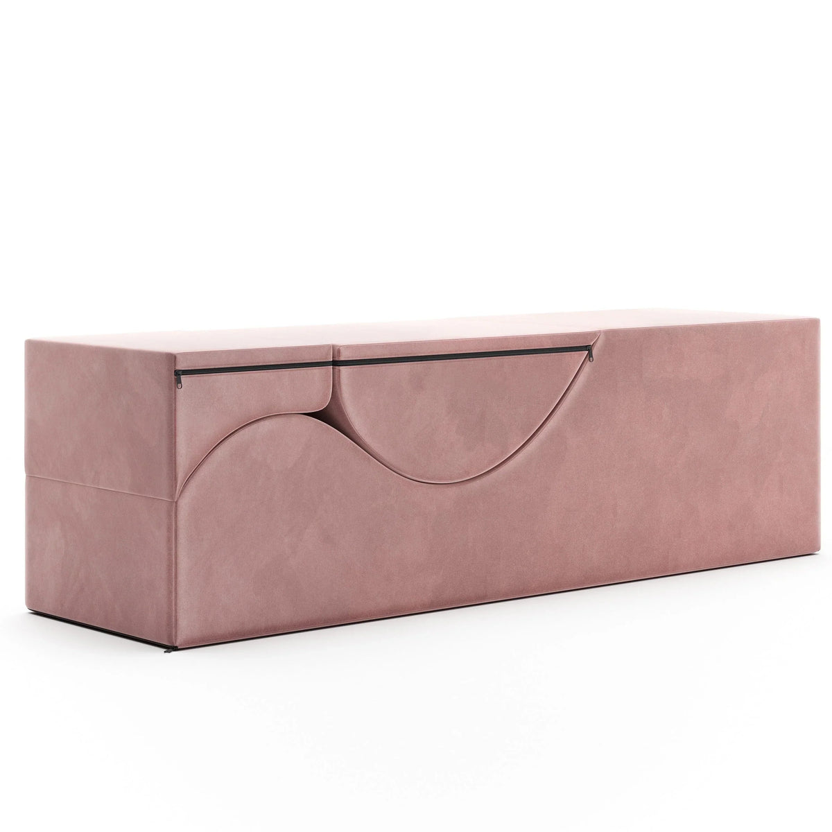 Chaise longue convertibile Avana Kami / poltrona per yoga e massaggi - pouf 2-in-1 con poltrona lounge da yoga ripiegabile estraibile nascosta, microvelluto - N/A