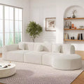 Sofá seccional curvo moderno de 140 pulgadas con chaise longue, conjunto de 3 piezas para la sala de estar