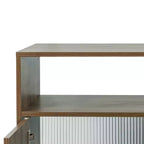 GDFStudio Hikaru modern dressoir met schuifdeuren van glas en laden