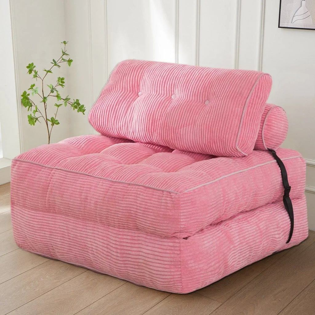 8 Cord-Sofa zum Zusammenklappen, Schlafsofa, Einzel