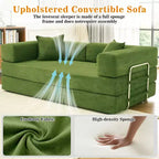 Dyonery 78 opvouwbare slaapbank, corduroy bank, kingsize vloerslaapbank, 4-in-1 doe-het-zelf modulaire combinatiebank, uitklapbaar, comfortabele bank.