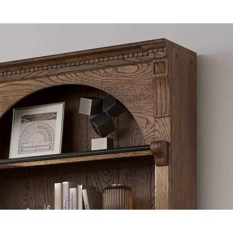 Tradycyjna wysoka zabudowa biblioteczna 94, brązowa, kolekcja Stratton – Martin Furniture