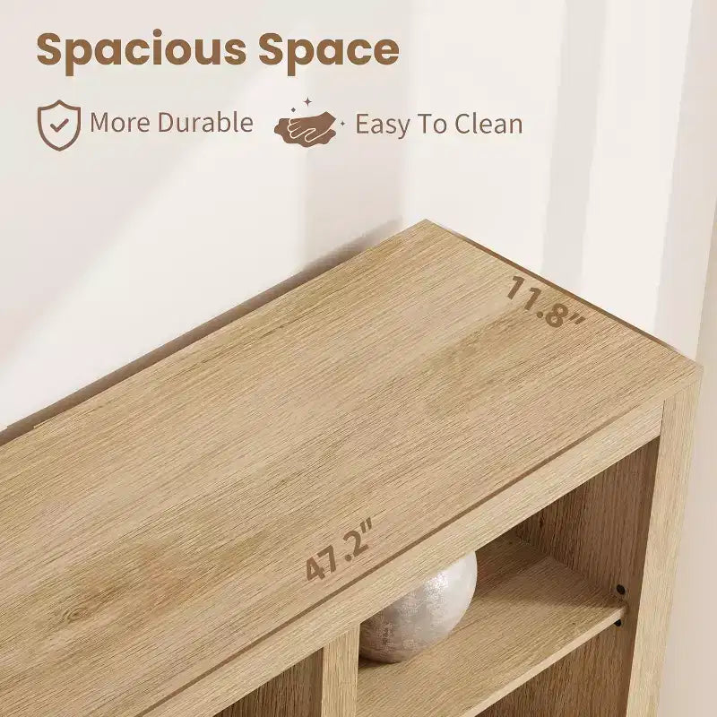 Libreria alta 72 con 4 cassetti, scaffale contenitore indipendente in stile rustico per camera da letto, soggiorno e ufficio domestico