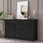 59,1-inch wit buffetdressoir, modern uit het midden van de eeuw, eigentijds, gelakt