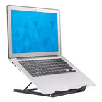 Supporto per laptop da scrivania regolabile in altezza | Supporto rialzato per laptop in acciaio massiccio | 5 altezze regolabili | Posiziona correttamente testa, collo, schiena e polsi