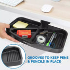 Vassoio girevole portaoggetti sotto la scrivania | Organizzatore ergonomico sottopensile per forniture da ufficio | Si monta su scrivanie, tavoli e banchi da lavoro