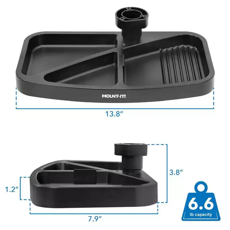 Vassoio girevole portaoggetti sotto la scrivania | Organizzatore ergonomico sottopensile per forniture da ufficio | Si monta su scrivanie, tavoli e banchi da lavoro