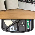 Vassoio girevole portaoggetti sotto la scrivania | Organizzatore ergonomico sottopensile per forniture da ufficio | Si monta su scrivanie, tavoli e banchi da lavoro