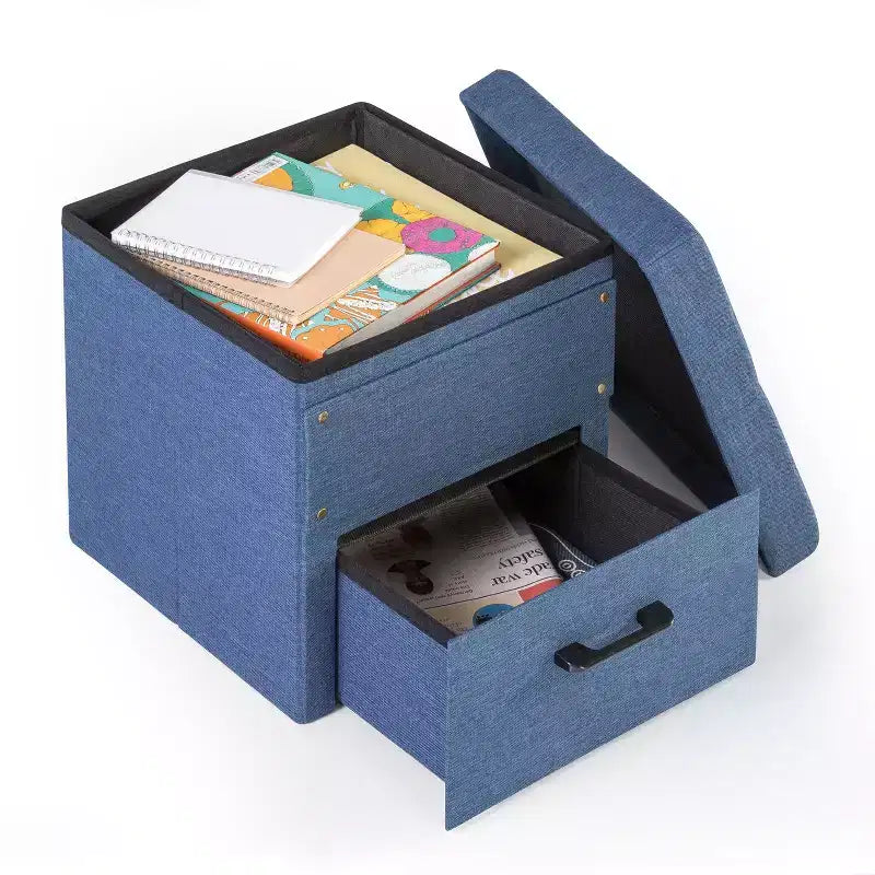 Pouf Contenitore Pieghevole 15 Cube con Cassetto