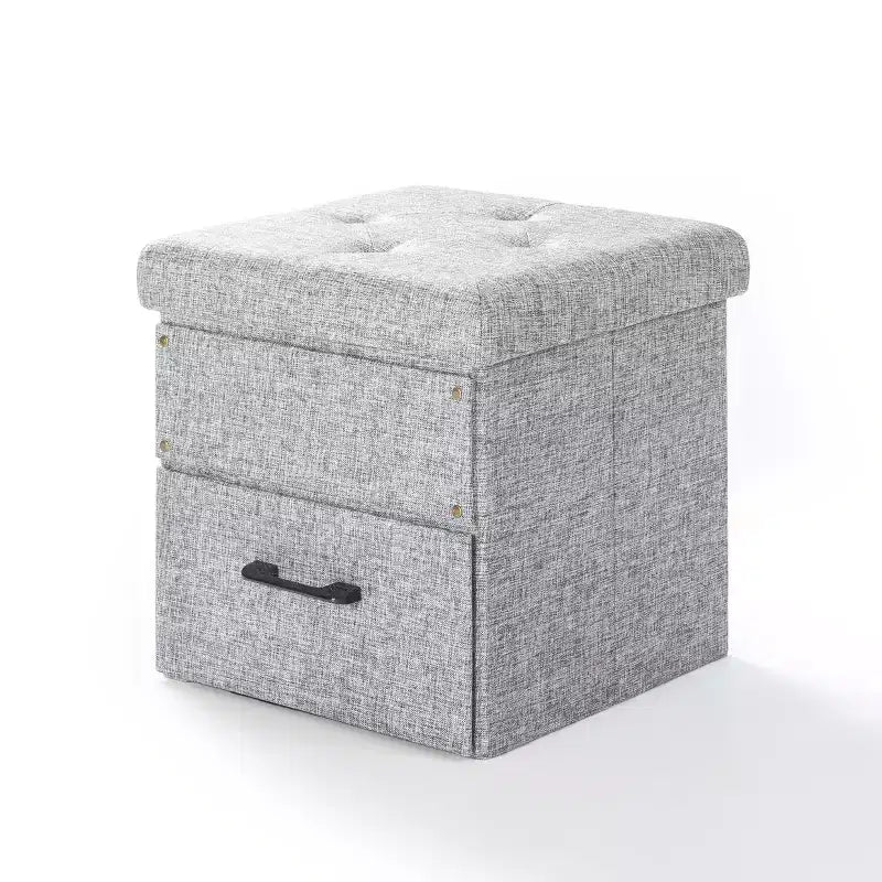 Pouf Contenitore Pieghevole 15 Cube con Cassetto