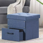 Pouf Contenitore Pieghevole 15 Cube con Cassetto
