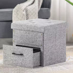 Pouf Contenitore Pieghevole 15 Cube con Cassetto