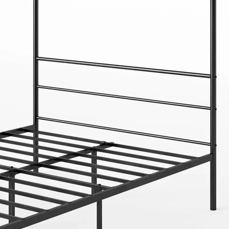 Struttura letto a piattaforma in metallo Canopy, nero