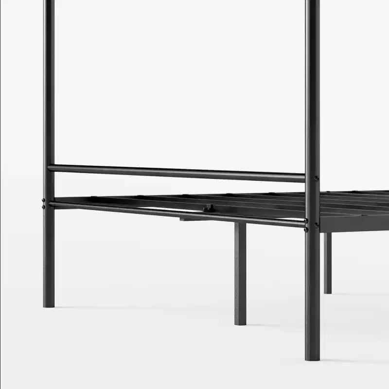 Struttura letto a piattaforma in metallo Canopy, nero