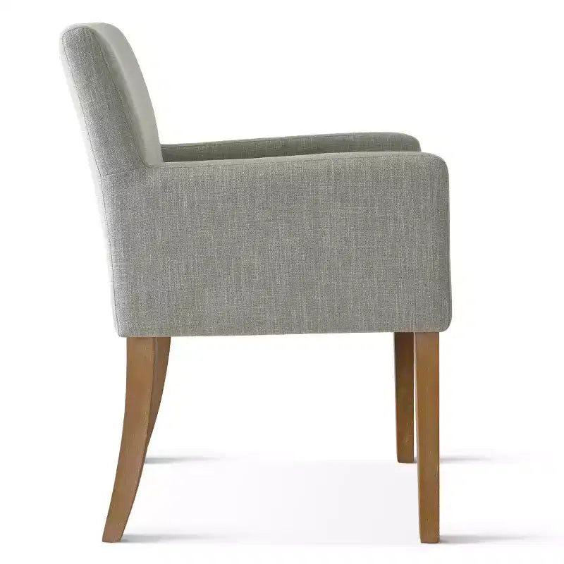 6er-Set gepolsterte Esszimmerstühle mit Armlehnen, moderne Leinen-Sessel mit Holzbeinen, Akzentstühle für Esszimmer und Wohnzimmer – Panipeachy