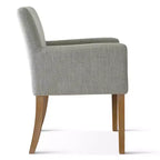 6er-Set gepolsterte Esszimmerstühle mit Armlehnen, moderne Leinen-Sessel mit Holzbeinen, Akzentstühle für Esszimmer und Wohnzimmer – Panipeachy