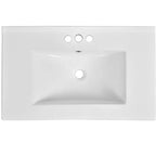 Meuble-lavabo de salle de bains de 30 po à lavabo simple, avec armoire et 3 tiroirs – noir / bleu / vert / indigo / blanc