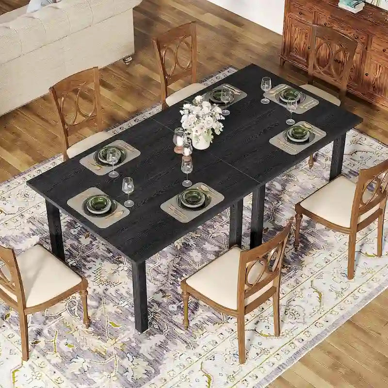 Quadratischer Esstisch, 100 cm, für 2–4 Personen, mit Beinen aus Massivholz für Wohn- und Esszimmer