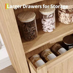 Libreria ad arco da 72" con cassetto contenitore, mobile espositore moderno in legno a 6 ripiani con scaffali aperti e cassetto inferiore, anta curva