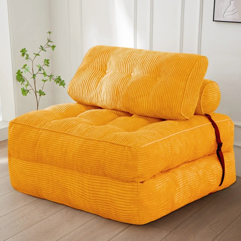 8 Cord-Sofa zum Zusammenklappen, Schlafsofa, Einzel