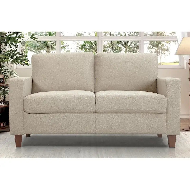 Divanetto moderno di metà secolo Miles, divano a 2 posti con cuscini dello schienale reversibili, grande