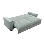 Sofá cama grande Roomfitters con almacenamiento, sofá moderno de 3 plazas, sofá con respaldo tapizado para espacios pequeños