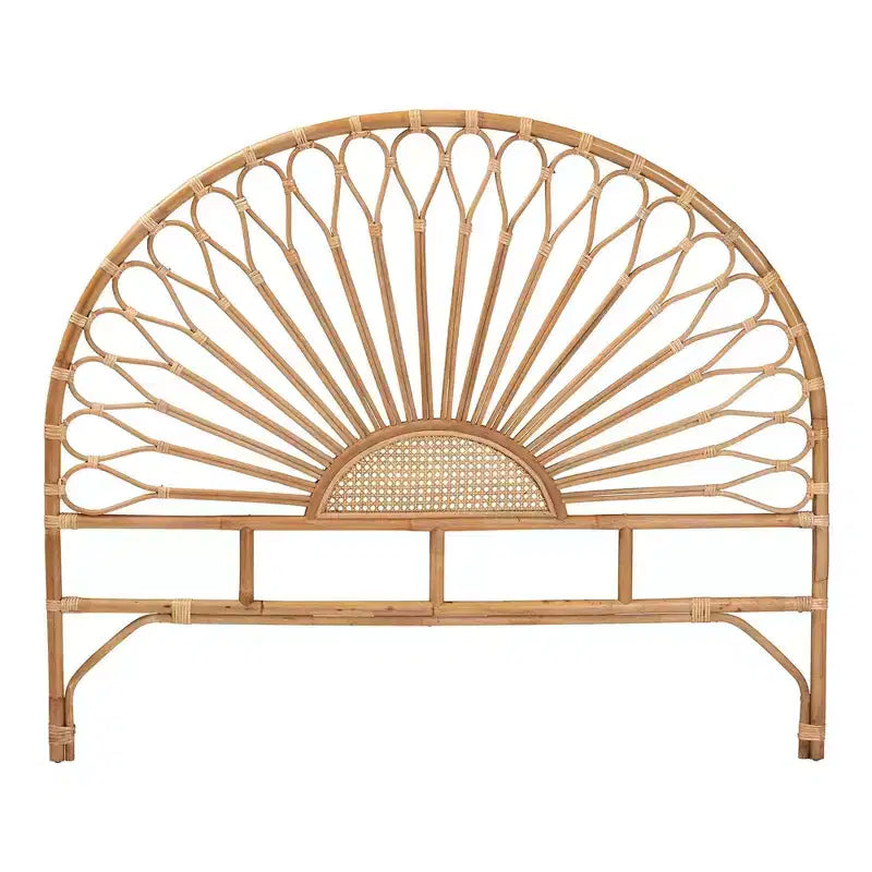 Testiera del letto in rattan naturale, marrone