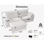 Modulares Cord-Sofaelement von Dyonery mit abnehmbaren, waschbaren Bezügen