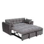 Fluwelen slaapbank van 64,96 inch, 3-in-1, met verstelbare rugleuning, opbergvak en draagvermogen van 500 lb