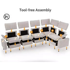 Modulares Cord-Sofaelement von Dyonery mit abnehmbaren, waschbaren Bezügen